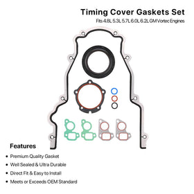 MNJWS gasket installed on engine front showing precise fit and leak prevention