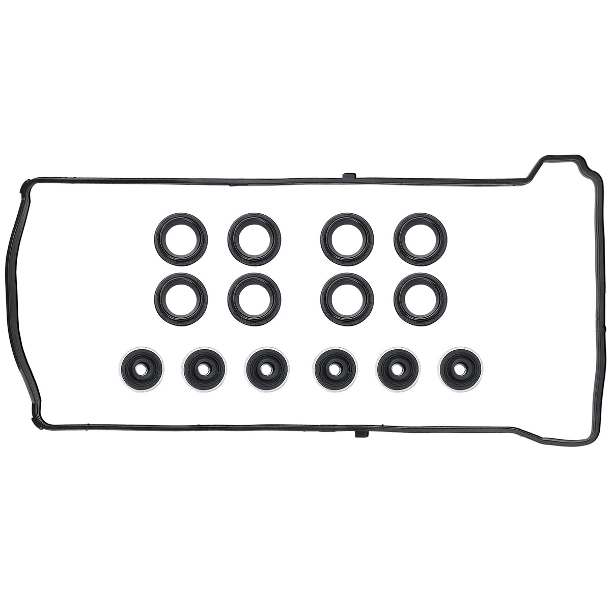 MNJWS valve cover gasket front package showing product and compatibility benefits