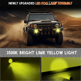 MNWHUC golden-yellow beam pattern cutting through night fog