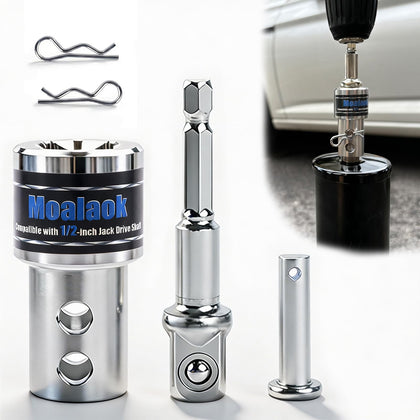 Moalaok adapter front view showing robust stainless construction and secure fit benefit