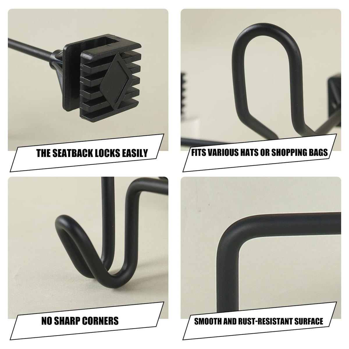 Moalaok installed on driver seat headrest demonstrating size and fit