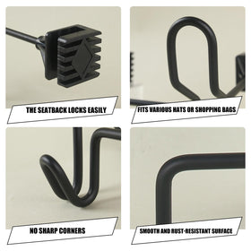 Moalaok installed on driver seat headrest demonstrating size and fit