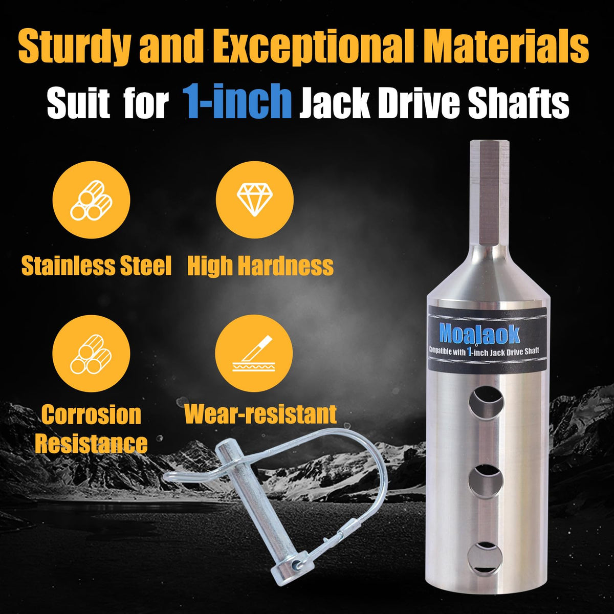 Moalaok wire lock pin detail showing easy, tool-free secure installation benefit