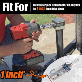 Moalaok used with cordless drill lifting trailer illustrating faster, low-effort operation