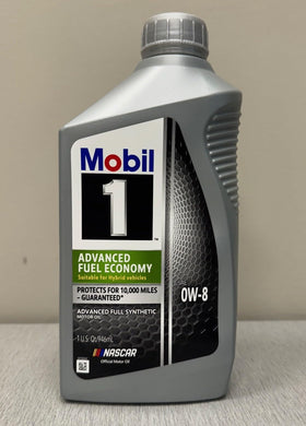 Mobil 1 front label showing product name and benefits for quick identification
