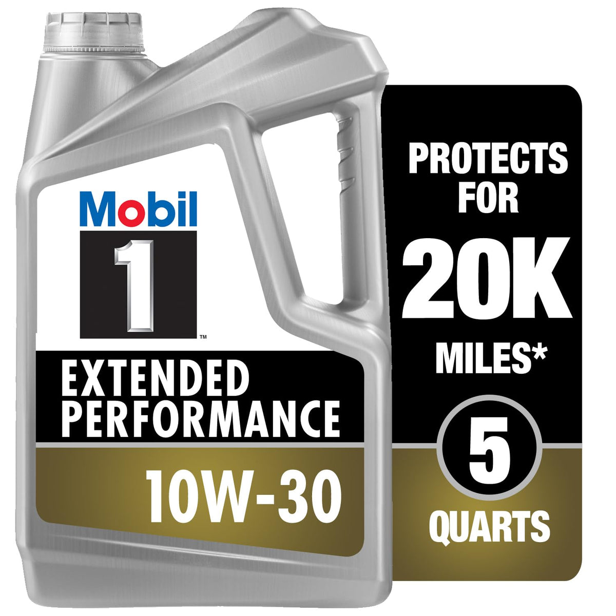 Mobil 1 front label showing product name and benefits for confident selection