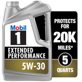 Mobil 1 front label showing product name and 5W-30 benefits for clear identification