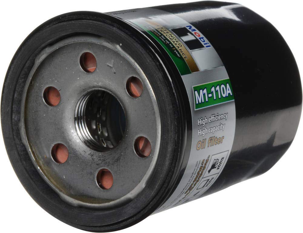 Mobil 1 front view of filter pack showing durable canister and protection