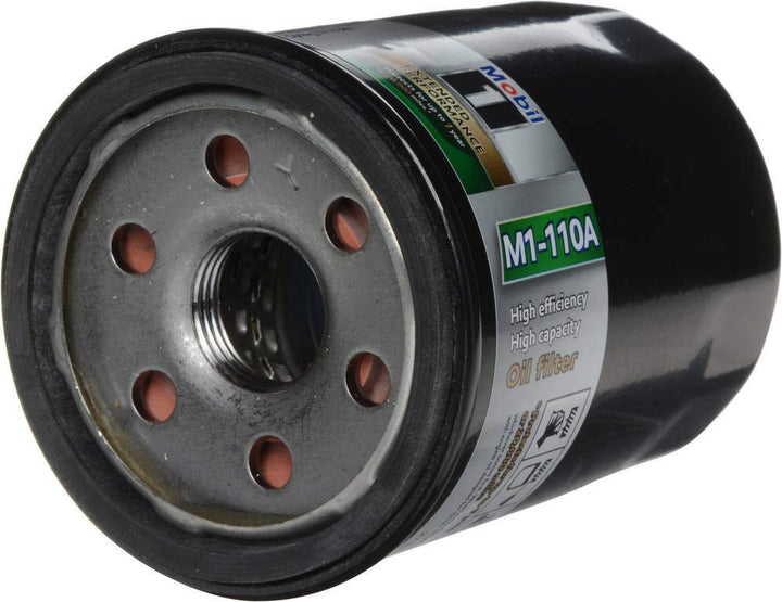 Mobil 1 front view of filter pack showing durable canister and protection