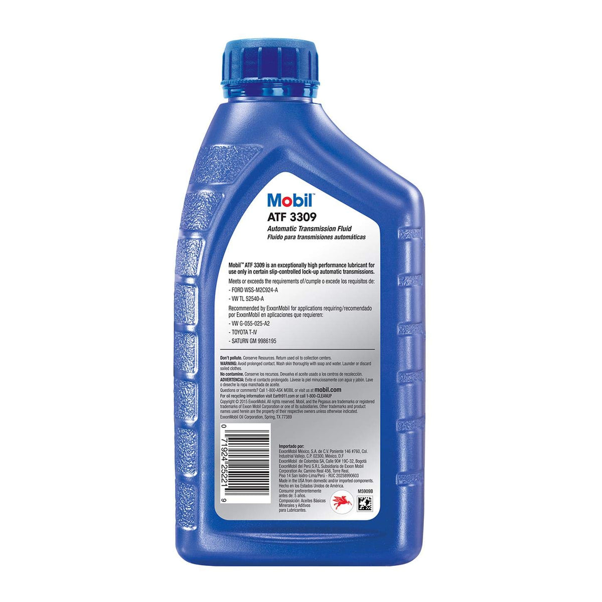Mobil 3309 case of six 1-quart bottles stacked for workshop convenience and value