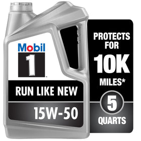 Mobil 1 bottle front label showing product name and size for easy identification