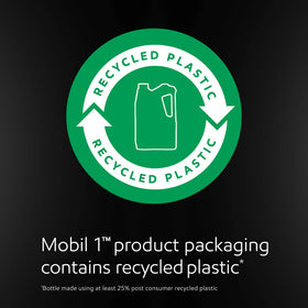 Mobil 1 being poured into engine bay for easy DIY maintenance