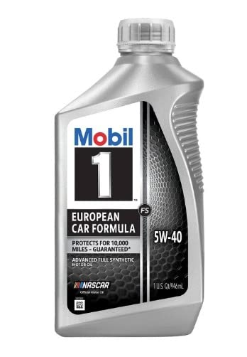 Mobil 1 front packaging showing label and 6-quart size, highlights OEM compatibility