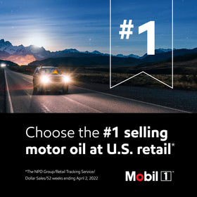 Mobil 1 label close-up highlighting specs and ILSAC GF-6 approval