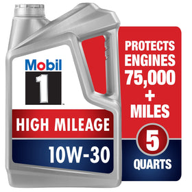 Mobil 1 front label showing product identity and benefits