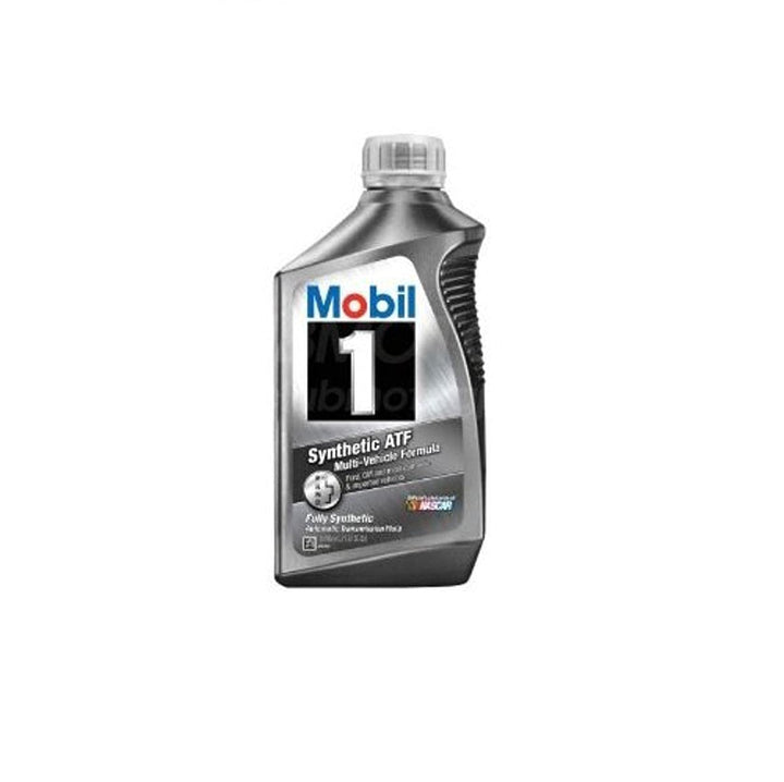 Mobil 1 front label view showing pack of six quarts and clear product ID benefit
