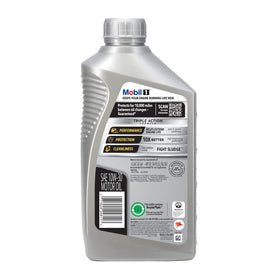 Mobil 1 being poured into engine demonstrating easy application benefit