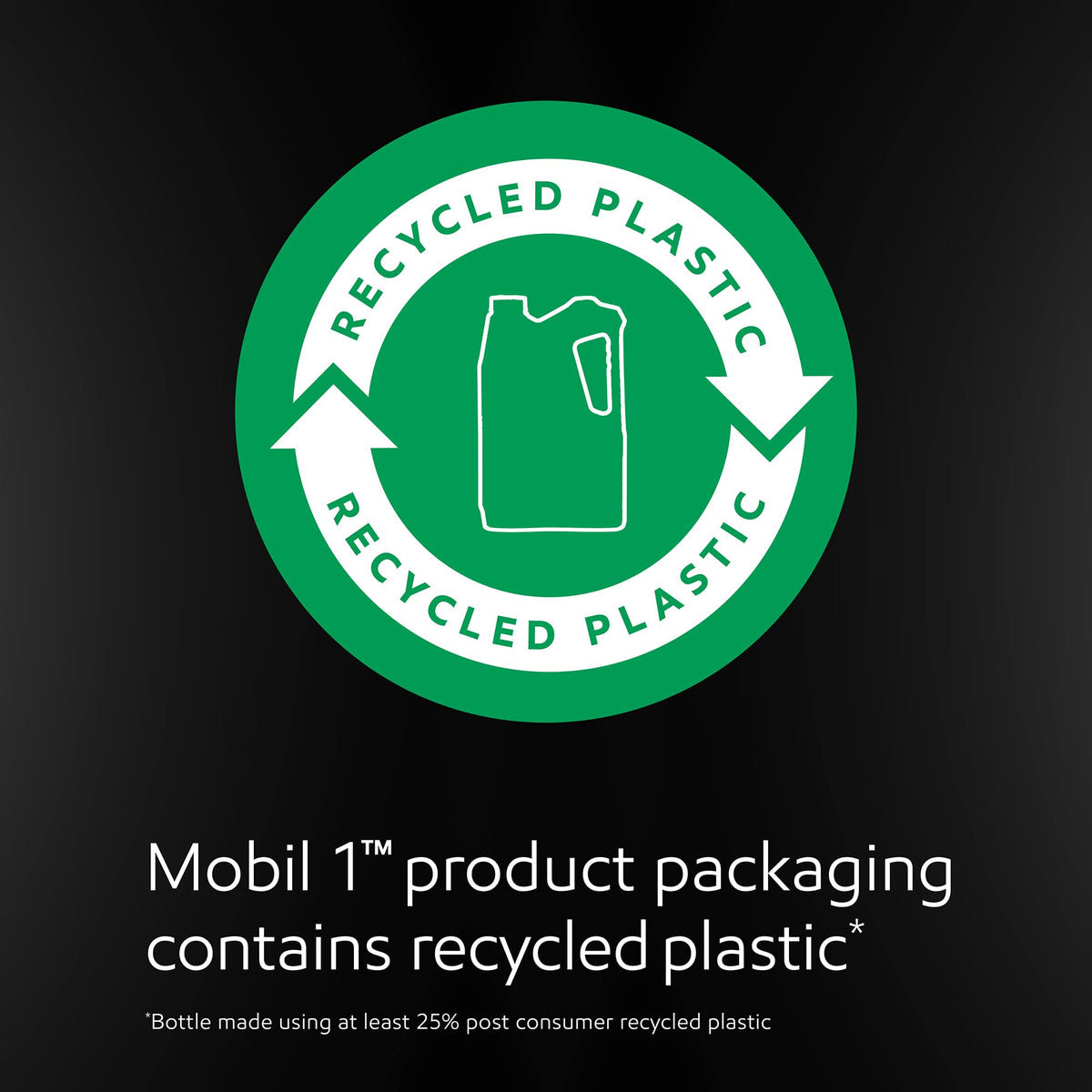 Mobil 1 quart beside tools for scale showing convenient size and storage
