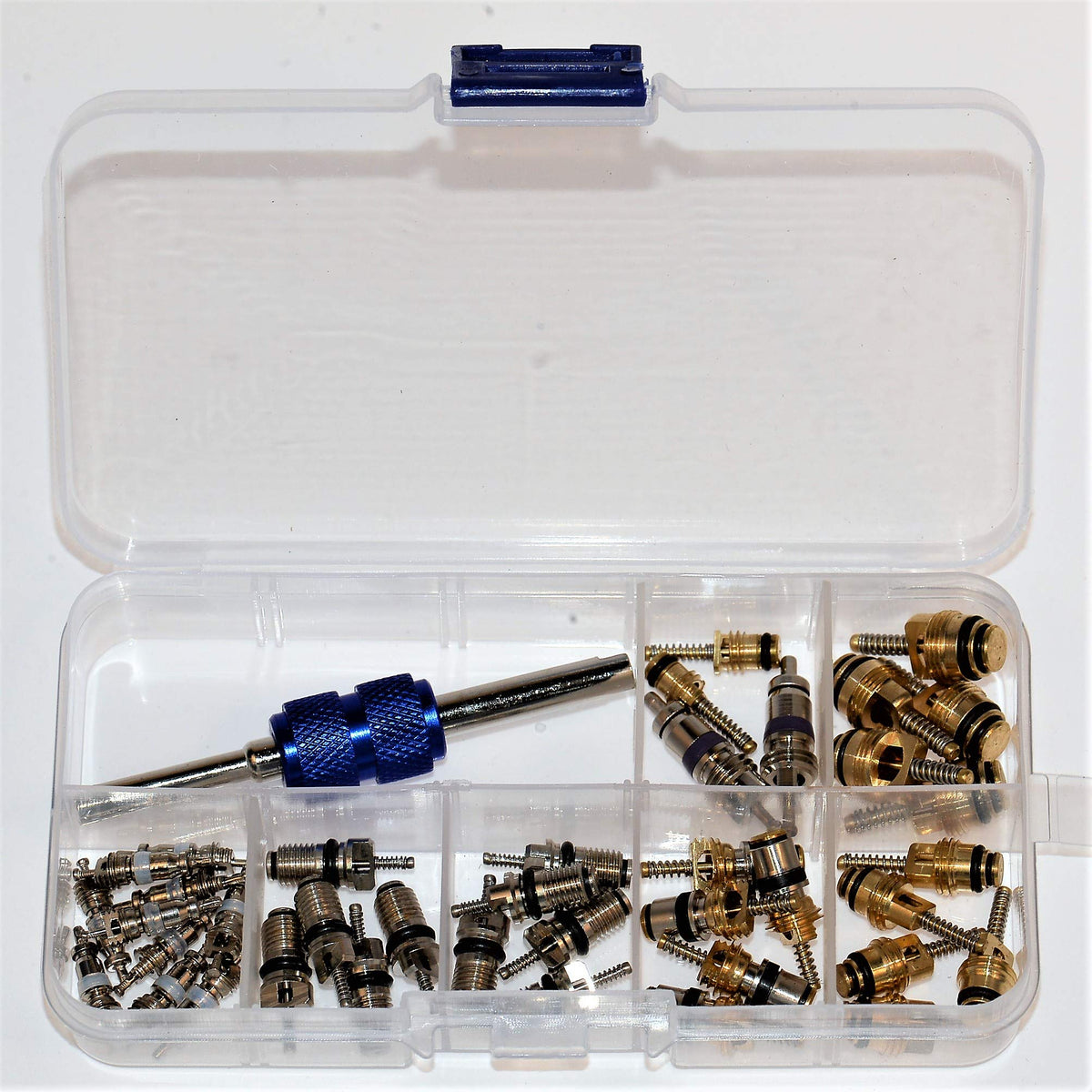 Mobling garage setup with kit on workbench ready for roadside or shop maintenance