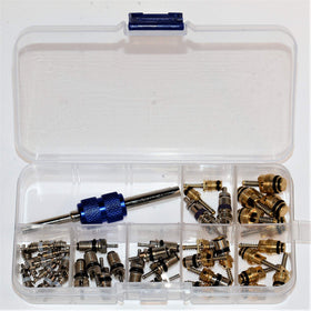 Mobling garage setup with kit on workbench ready for roadside or shop maintenance