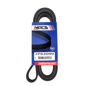 MOCA AUTOPARTS belt alongside ruler showing exact length for fast compatibility checks