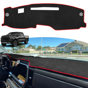 MOCHENT front view of dash cover showing full fit and protection benefit