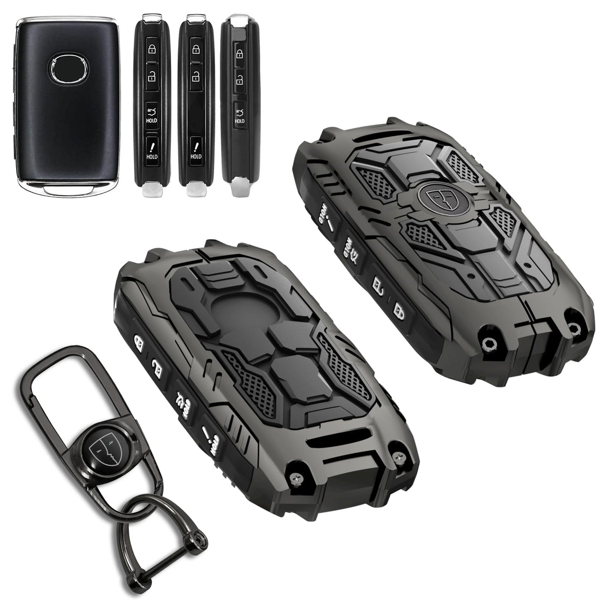 MOCHENT front view of metal key cover showing premium finish and protection