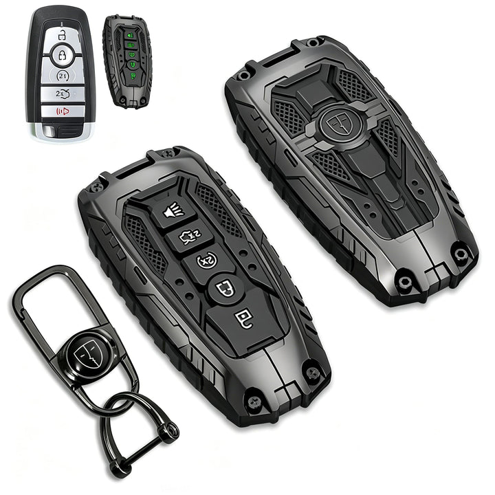 MOCHENT front view metal key cover shows durable zinc alloy protection and stylish look