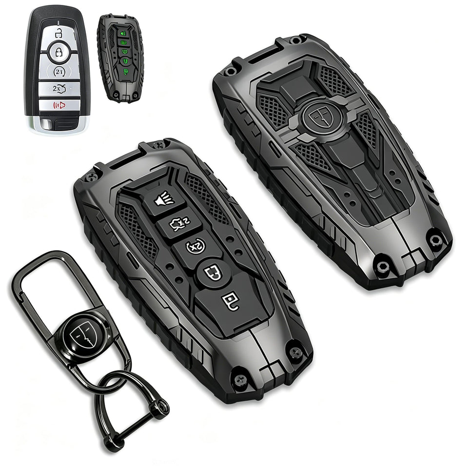 MOCHENT front view metal key cover shows durable zinc alloy protection and stylish look