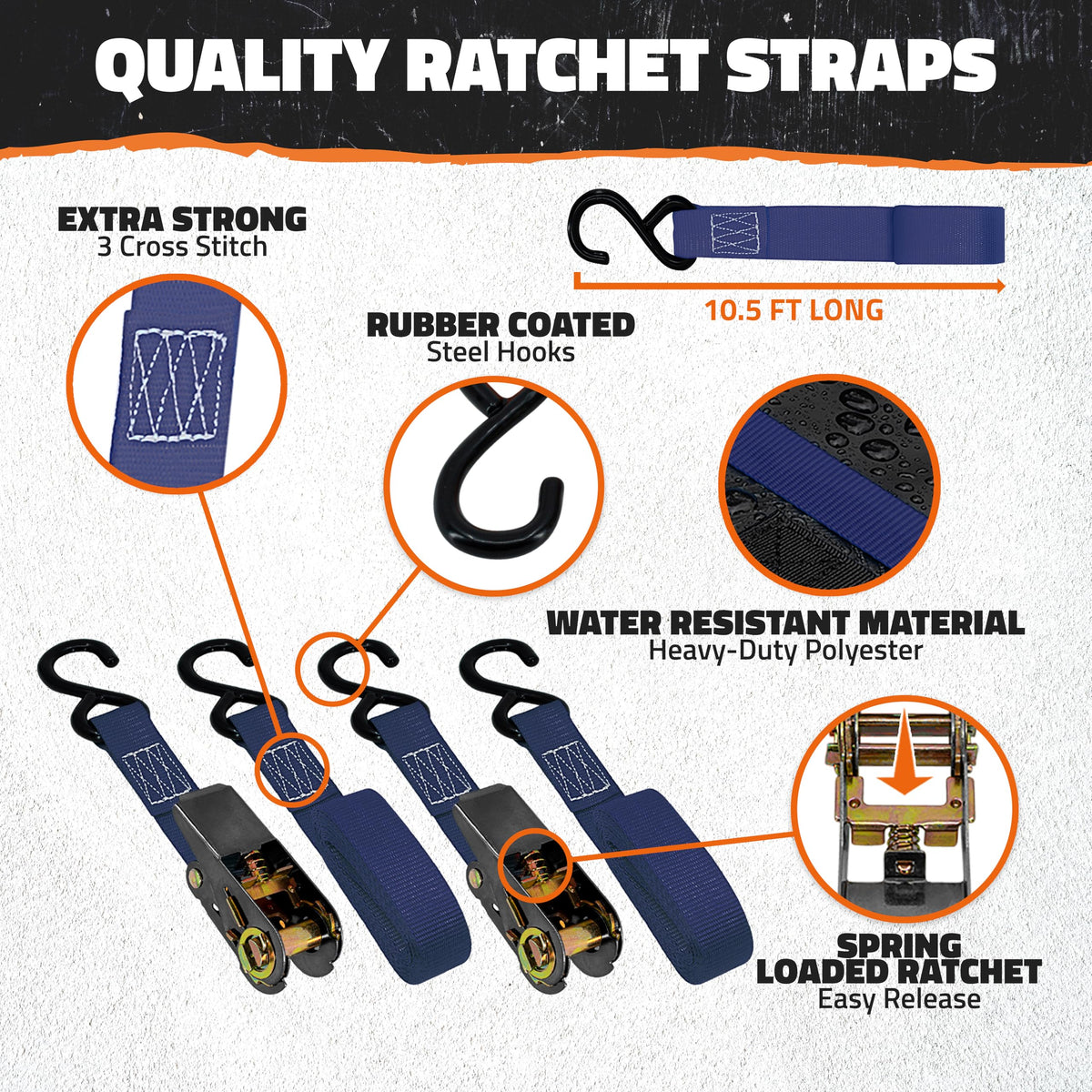 Mockins combination lock and ratchet strap detail for secure, tensioned rooftop cargo