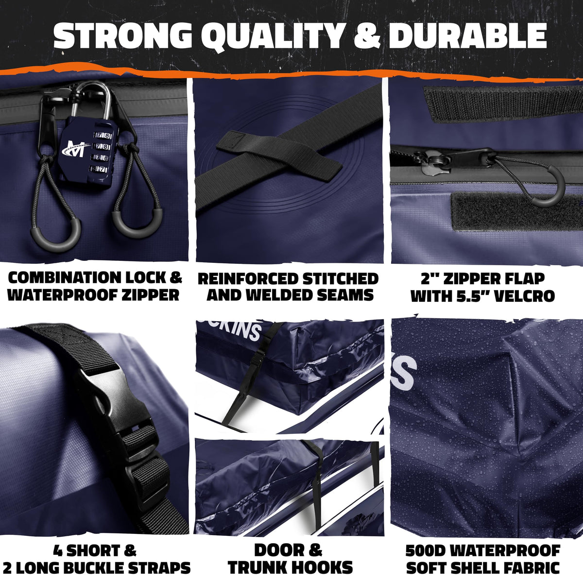 Mockins folded storage bag and kit components for compact off-season storage