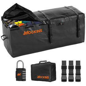 Mockins front packaging view showing durable bag and secure storage benefit