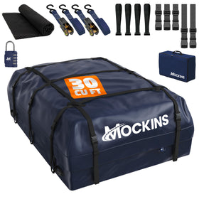 Mockins front view of navy rooftop carrier showing capacity and low profile for better fuel efficiency