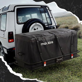 Mockins loaded for camping showing organized, weatherproof transport