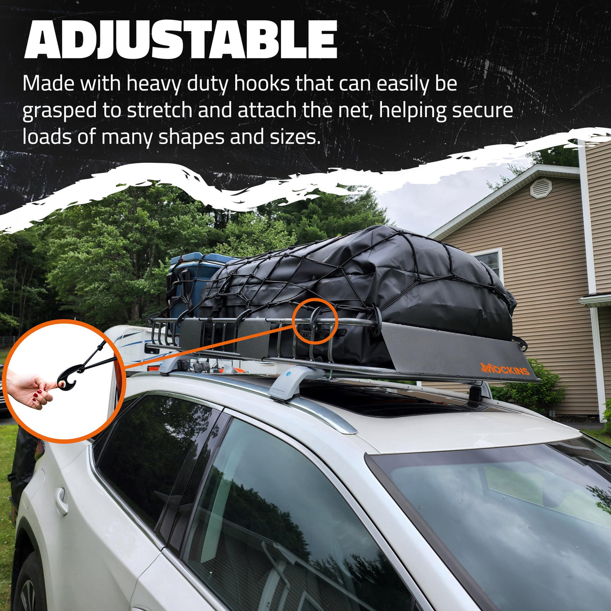 Mockins installed on roof rack showing stable transport benefit