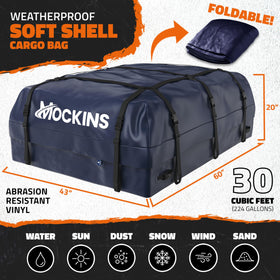 Mockins close-up of welded seams and 500D vinyl offering durable weather protection