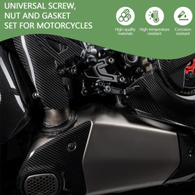MOCODUO bolts installed on a sportbike fairing showing improved fit and finish