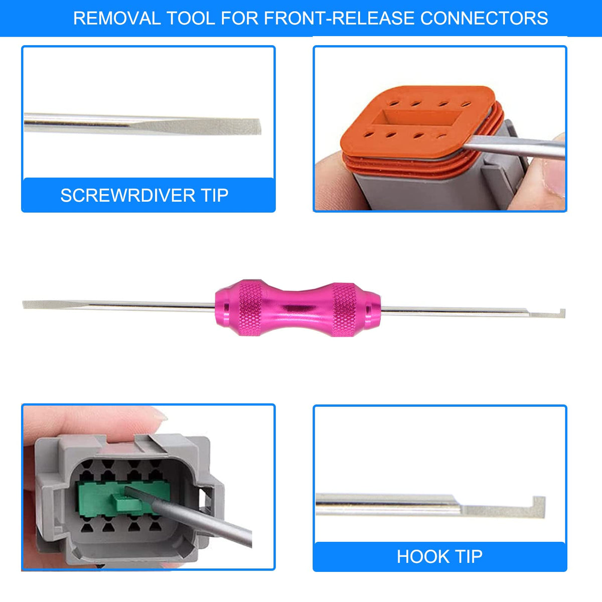 MOCW detail of stamped size 16 pin and socket contacts showing corrosion-resistant plating