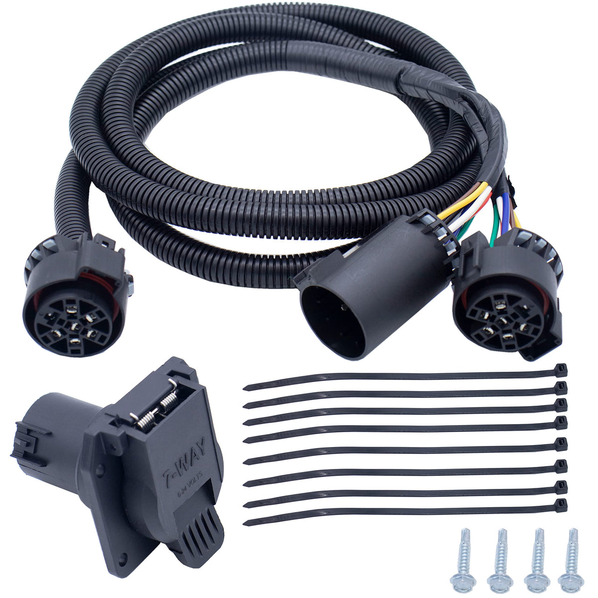 MOCW front-facing 7-pin socket showing neat bed access and easy hookup