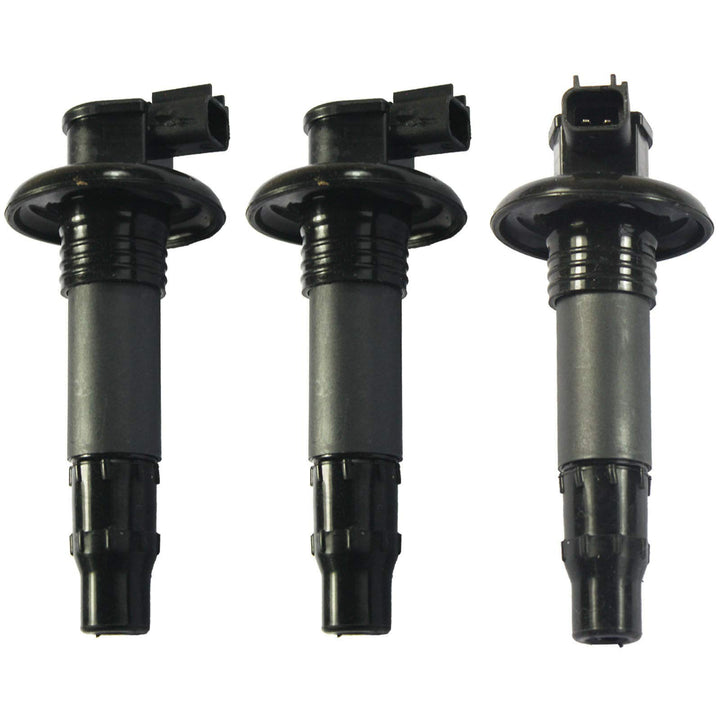 MOCW front view of three ignition coil sticks showing neat packaging and fit