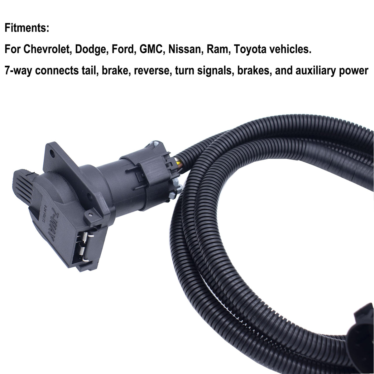 MOCW in-bed mounted socket in truck bed showing convenient trailer connection