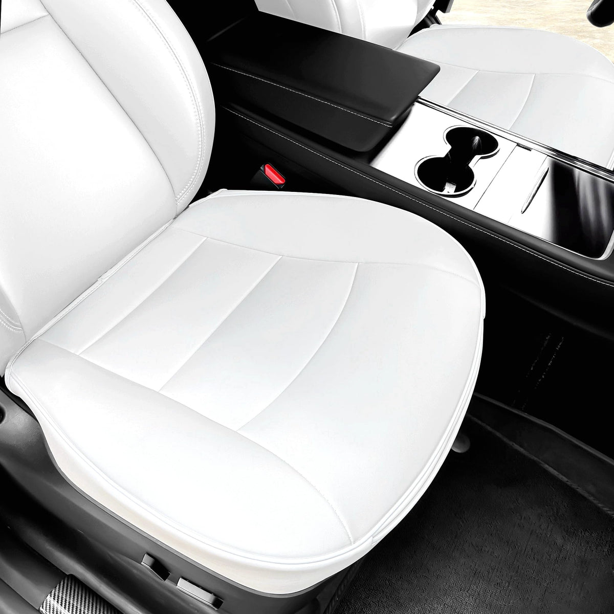 ModeIY front seat covers packaging and front view showing premium protection