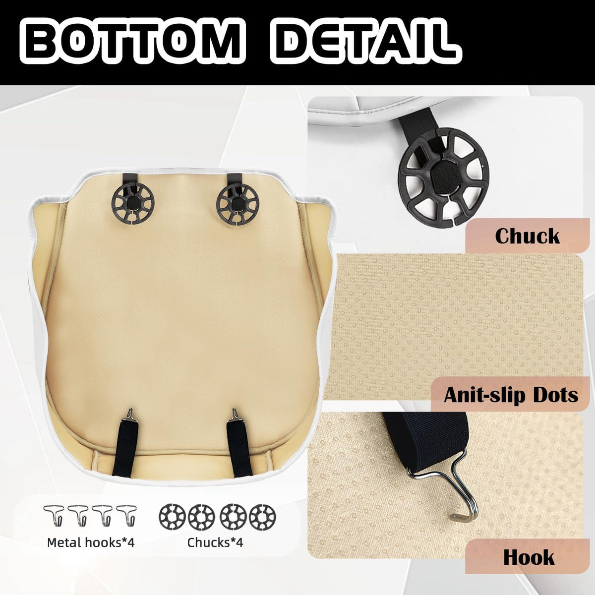 ModeIY seat cover with buckle access preserving safety and heating