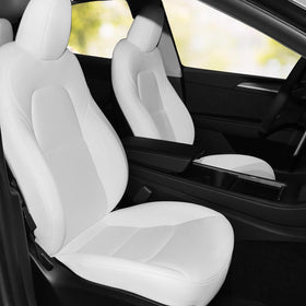 ModeIY seat cover installed on driver side demonstrating neat fit