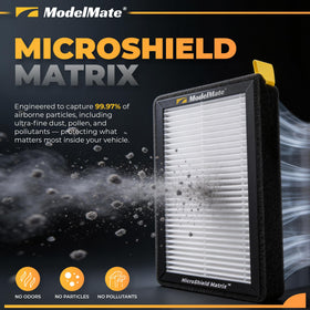 ModelMate close-up of filter fibers showing fine particle capture