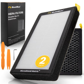 ModelMate front packaging showing two filters and benefits