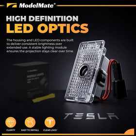 ModelMate installed in Tesla door demonstrating easy plug-and-play fit