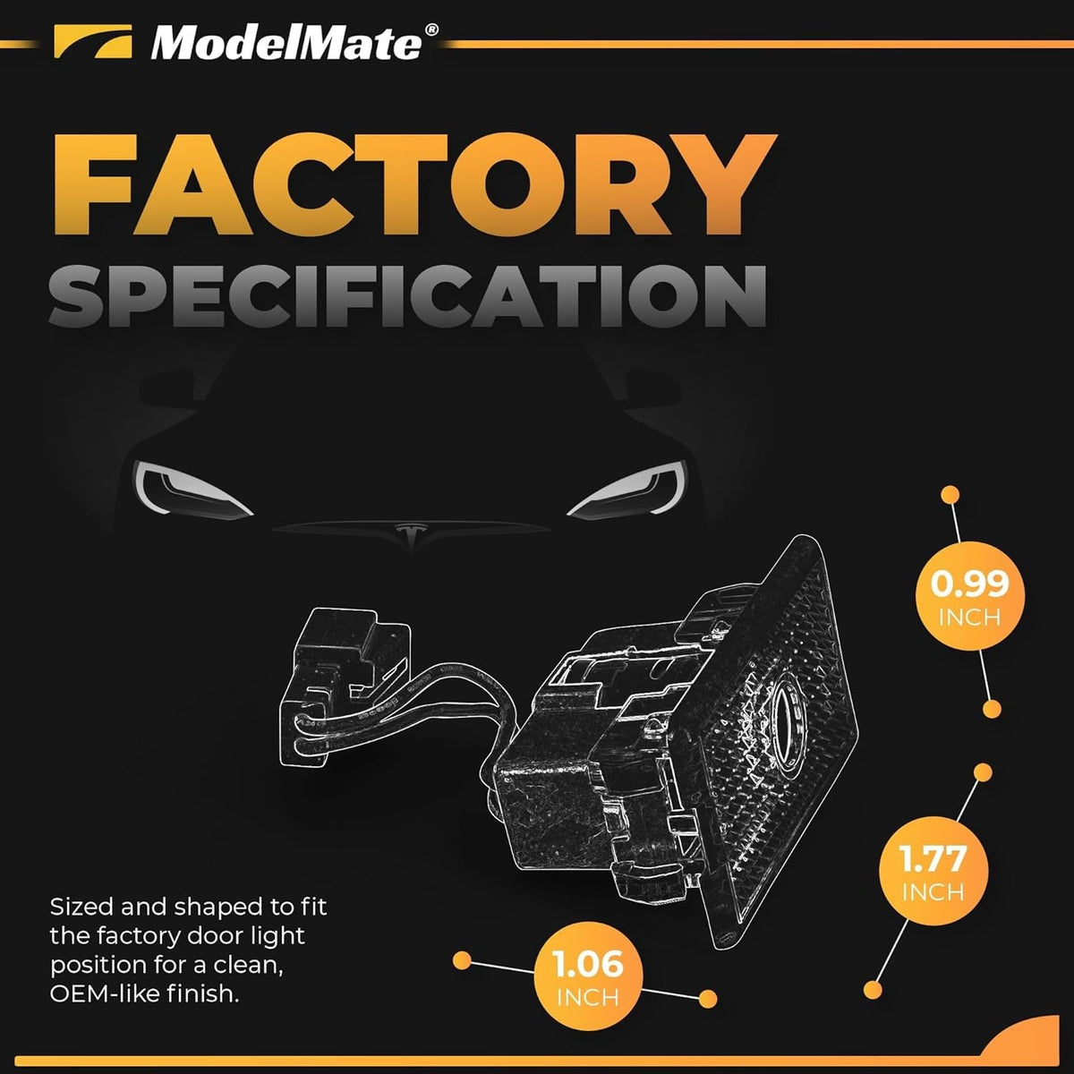 ModelMate next to ruler for size comparison showing compact footprint