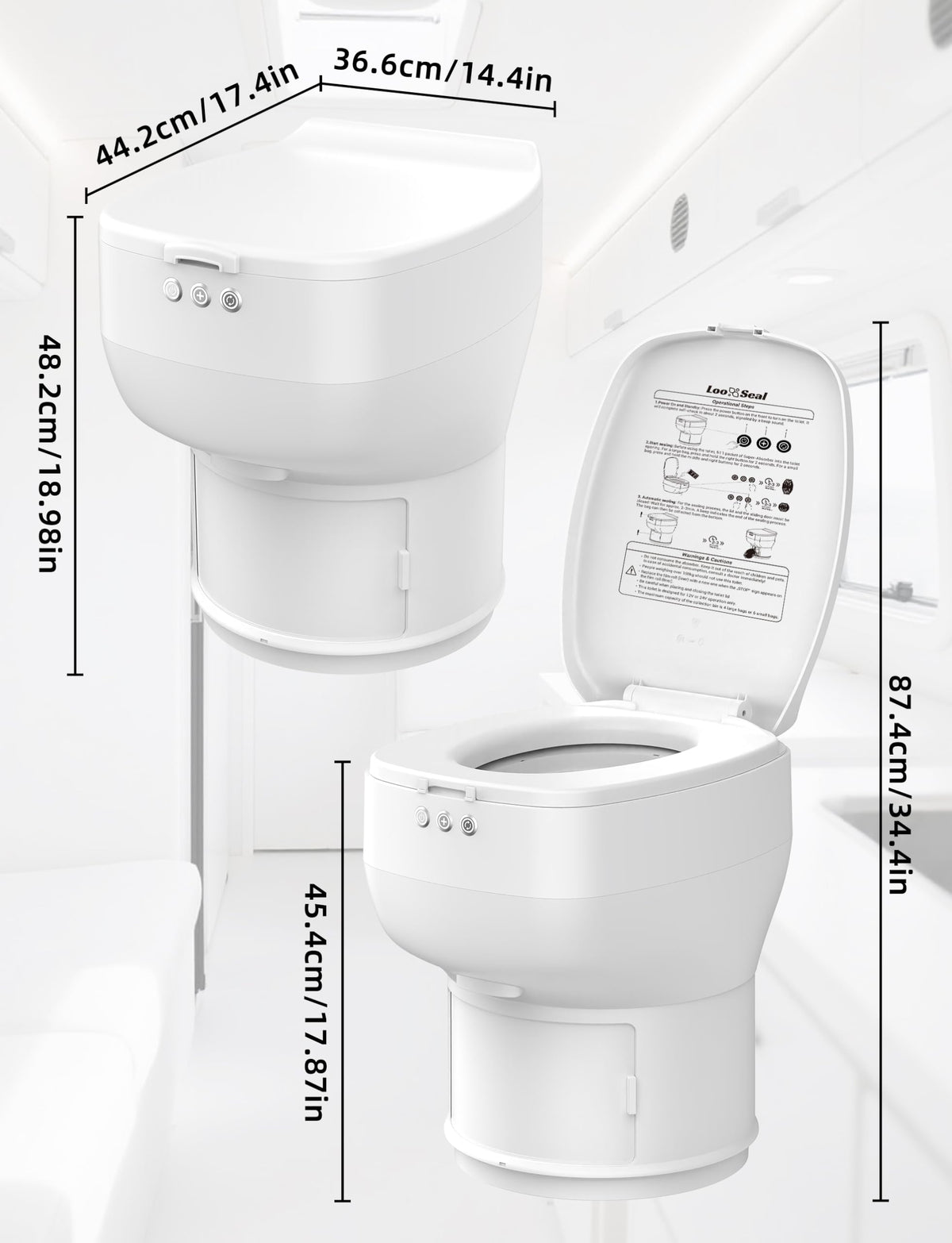 modiwell R1808 next to shoe showing size and robust 330 lb support