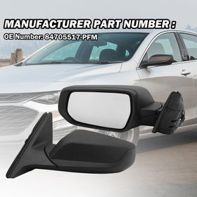 MOFOAP mirror installed on Malibu door showing clean factory appearance